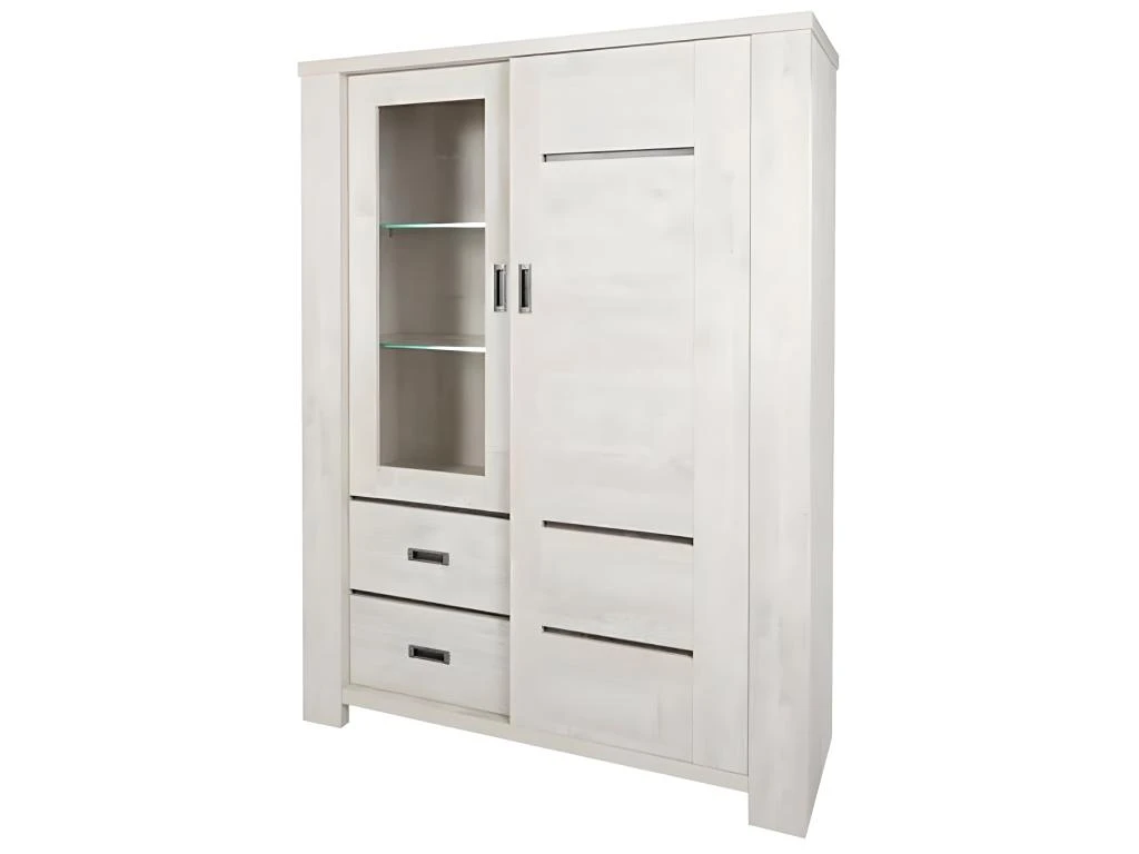 WILFRIED - Vitrine 2 Portes 2 Tiroirs 1 WILFRIED - Vitrine 2 Portes 2 Tiroirs