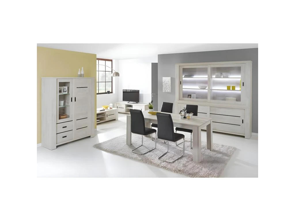 WILFRIED - Vitrine 2 Portes 2 Tiroirs 2 WILFRIED - Vitrine 2 Portes 2 Tiroirs – Image 2