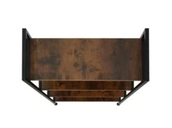 Grande étagère Bibliothèque Au Look Industriel/ Vintage 4 Niveaux 121,5 Cm Marron 08_0000278 -Deco.fr Soldes Boutique bibliotheque vitrine et etagere 10696089