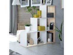 Étagère Bibliothèque Estela, Couleur Blanc/Chêne, Salle à Manger Ou Bureau 8 Étagère Bibliothèque Estela, Couleur Blanc/Chêne, Salle à Manger Ou Bureau -Deco.fr Soldes Boutique bibliotheque vitrine et etagere 10758947