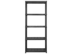 Étagère De Rangement Bibliothèque à 5 Niveaux 170 Cm Plastique Noir 02_0000650 -Deco.fr Soldes Boutique bibliotheque vitrine et etagere 10764441