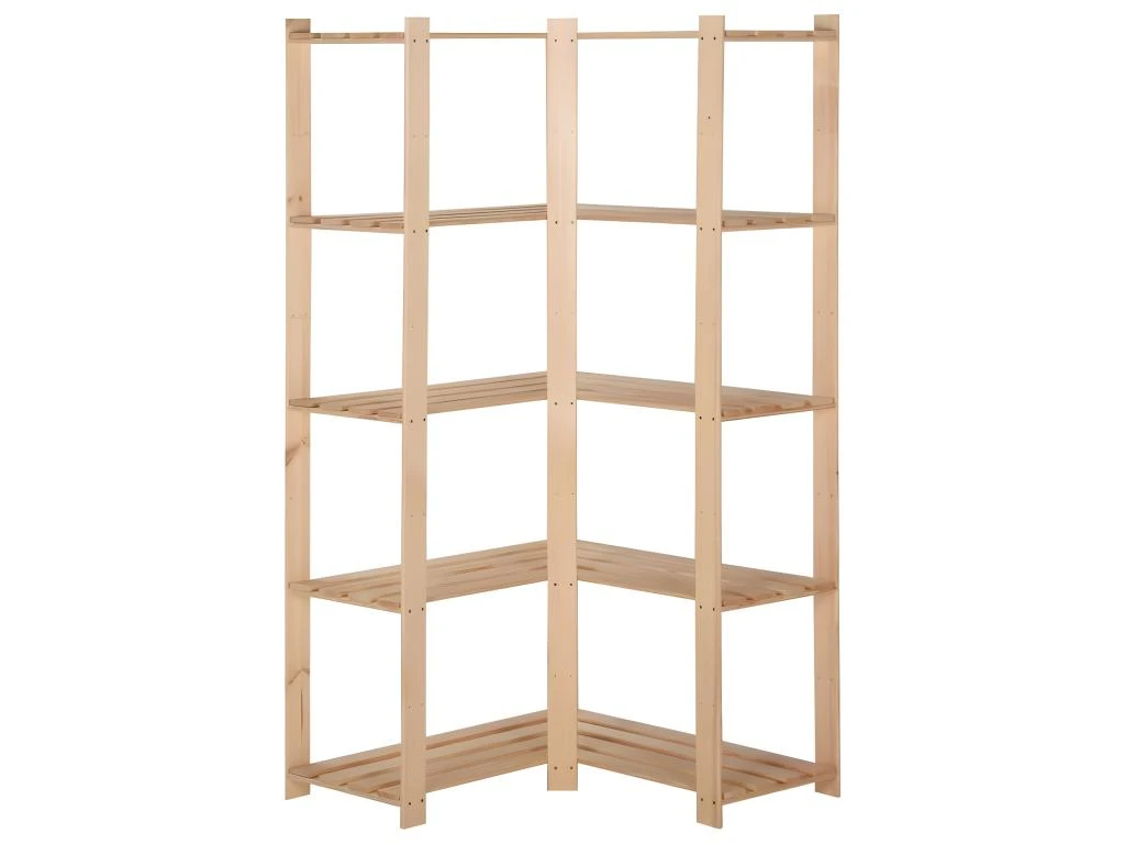Étagère D'angle De Rangement 5 Niveaux Organisateur De Stockage étagère D'entrepôt Cuisine Salon Sous-sol Intérieur 170 Cm Pin 02_0000624 1 Étagère D'angle De Rangement 5 Niveaux Organisateur De Stockage étagère D'entrepôt Cuisine Salon Sous-sol Intérieur 170 Cm Pin 02_0000624