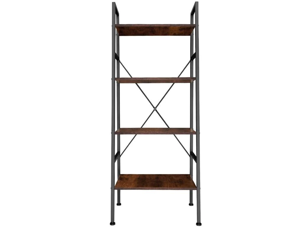 Grande étagère Bibliothèque Au Look Industriel/ Vintage 4 Niveaux 150 Cm Marron 08_0000264 2 Grande étagère Bibliothèque Au Look Industriel/ Vintage 4 Niveaux 150 Cm Marron 08_0000264 – Image 2