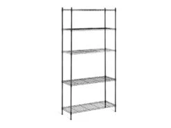 Étagère Métallique Professionnel Noire 35 X 90 X 180 Cm 150 Kg 14_0001538