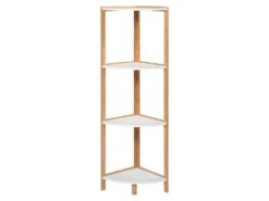 Étagère Debout Avec étagères En Bois Cadre En Bambou à 3 Niveaux Pour Le Salon 19_0000275