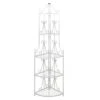 Etagère D'angle 5 Niveaux Acier Blanc Intérieur Ou Extérieur Pour Plantes Fleurs 2702004