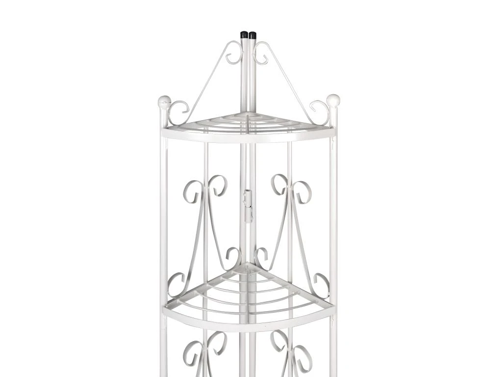 Etagère D'angle 5 Niveaux Acier Blanc Intérieur Ou Extérieur Pour Plantes Fleurs 2702004 2 Etagère D'angle 5 Niveaux Acier Blanc Intérieur Ou Extérieur Pour Plantes Fleurs 2702004 – Image 2