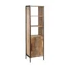 Etagère 3 Niches 1 Porte Bois Brut/Noir - SOPHIA 10 Etagère 3 Niches 1 Porte Bois Brut/Noir - SOPHIA -Deco.fr Soldes Boutique bibliotheque vitrine et etagere 11124297