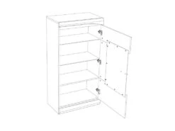 Vitrine 1 Porte Noir Laqué Brillant - PESMES 9 Vitrine 1 Porte Noir Laqué Brillant - PESMES -Deco.fr Soldes Boutique bibliotheque vitrine et etagere 11128725