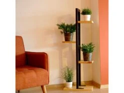 Support De Plantes Lemvig à 3 Niveaux 120,5 X 44 X 22 Cm Pin Naturel [en.casa]