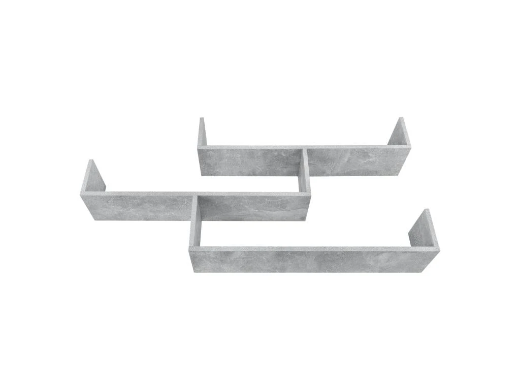 Étagère Murale Meuble Mural Design 3 Surfaces De Rangement 119 Cm Effet Béton Gris 03_0005203 1 Étagère Murale Meuble Mural Design 3 Surfaces De Rangement 119 Cm Effet Béton Gris 03_0005203