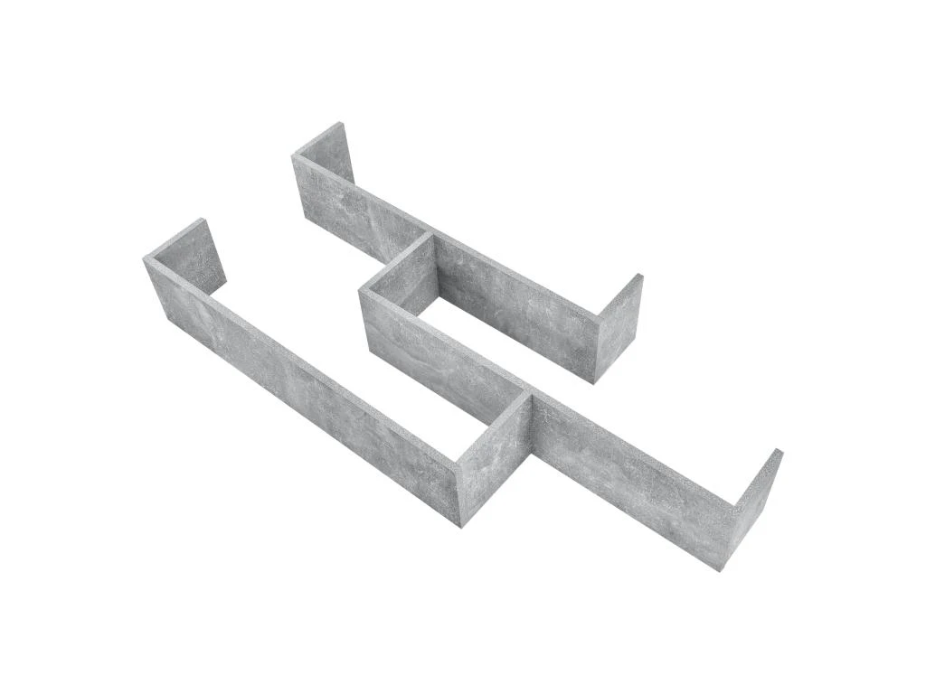 Étagère Murale Meuble Mural Design 3 Surfaces De Rangement 119 Cm Effet Béton Gris 03_0005203 3 Étagère Murale Meuble Mural Design 3 Surfaces De Rangement 119 Cm Effet Béton Gris 03_0005203 – Image 3