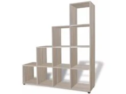 Étagère Armoire Meuble Design Bibliothèque/étagère 142 Cm Couleur De Chêne Beige 2702014/2