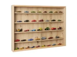 COLLECT - Vitrine Murale 5 Compartiments Aspect Chêne Artisan -Deco.fr Soldes Boutique bibliotheque vitrine et etagere 12395367