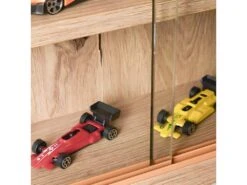 COLLECT - Vitrine Murale 5 Compartiments Aspect Chêne Artisan -Deco.fr Soldes Boutique bibliotheque vitrine et etagere 12395371