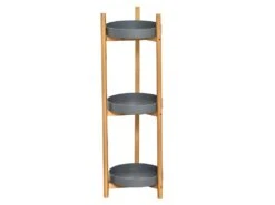 Etagère 3 Niveaux Ronds Noumea Bambou Gris - Gris