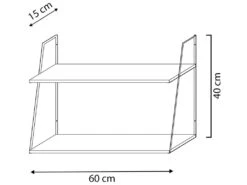 Set De 2 étagères Murales Eloi 2 Niveaux Gris, Bois De Paulownia 7 Set De 2 étagères Murales Eloi 2 Niveaux Gris, Bois De Paulownia -Deco.fr Soldes Boutique bibliotheque vitrine et etagere 12516091