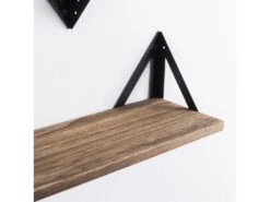 Set De 3 étagères Murales Ceci Métal Noir Et Bois De Paulownia -Deco.fr Soldes Boutique bibliotheque vitrine et etagere 12516097