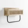 Étagère Murale Peru Avec Tringle à Vêtements, Rotin Naturel -Deco.fr Soldes Boutique bibliotheque vitrine et etagere 12516133