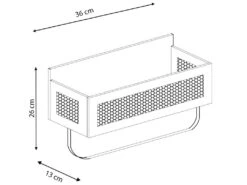 Étagère Murale Peru Avec Tringle à Vêtements, Rotin Naturel -Deco.fr Soldes Boutique bibliotheque vitrine et etagere 12516139