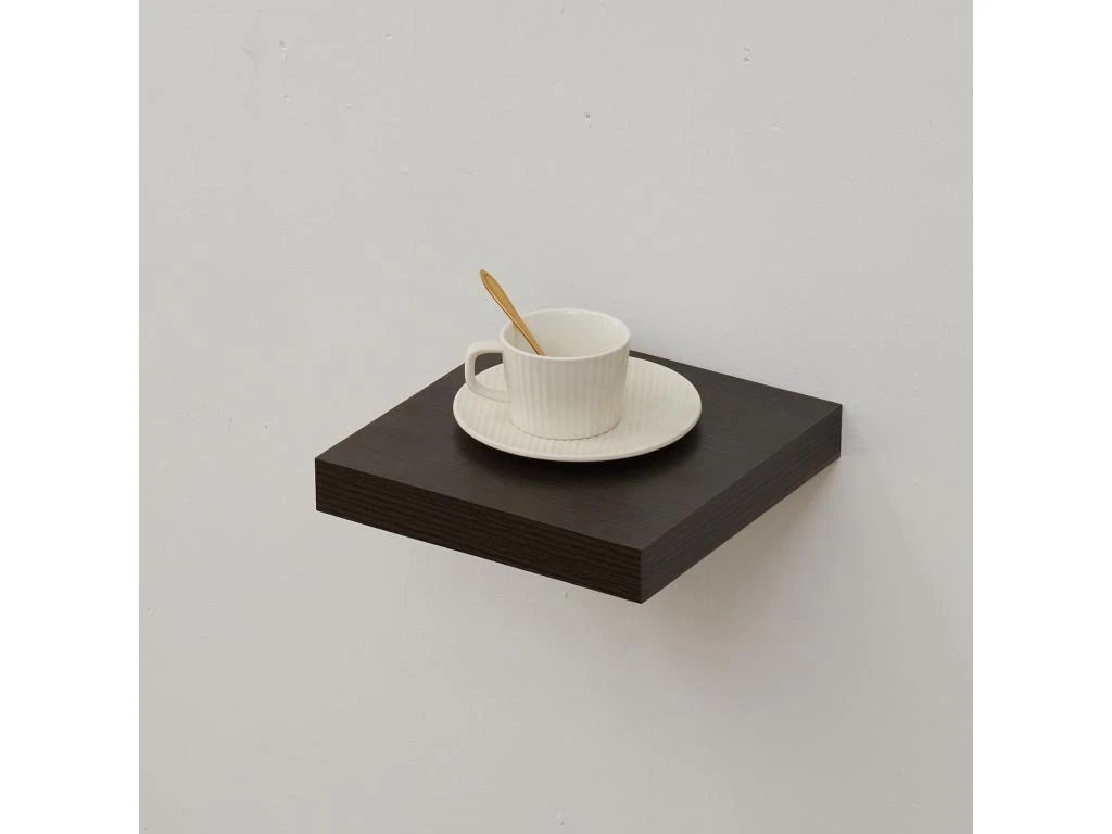 Set De 2 Etagères Murales Modernes Bois Marron 3,8x25x25 1 Set De 2 Etagères Murales Modernes Bois Marron 3,8x25x25