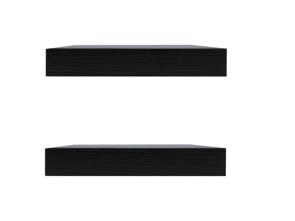 Set De 2 Etagères Murales Modernes Bois Marron 3,8x25x25 2 Set De 2 Etagères Murales Modernes Bois Marron 3,8x25x25 – Image 2