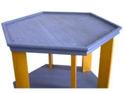 Etagere Bibliotheque 5 Etagères Bois Jaune Gris 153x54x54 -Deco.fr Soldes Boutique bibliotheque vitrine et etagere 12521951