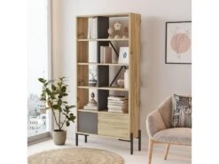 Étagère Pour Livres 100% Panneaux De Particules Couleur Fieltro Blanc 79,6x160x25,5 -Deco.fr Soldes Boutique bibliotheque vitrine et etagere 13048973