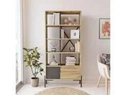 Étagère Pour Livres 100% Panneaux De Particules Couleur Fieltro Blanc 79,6x160x25,5 -Deco.fr Soldes Boutique bibliotheque vitrine et etagere 13048975