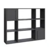 Étagère Pour Livres 100% Panneaux De Particules Couleur Anthracite 120x25x93,6 -Deco.fr Soldes Boutique bibliotheque vitrine et etagere 13048985