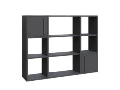 Étagère Pour Livres 100% Panneaux De Particules Couleur Anthracite 120x25x93,6