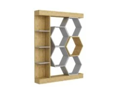 Étagère Pour Livres 100% Panneaux De Particules Couleur Blanc Chêne 140x29,6x177,4