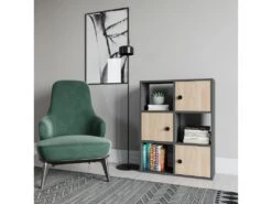 Étagère Pour Livres 100% Panneaux De Particules Couleur Anthracite Chêne 72x25x93 -Deco.fr Soldes Boutique bibliotheque vitrine et etagere 13049315