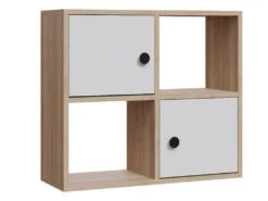 Étagère Pour Livres 100% Panneaux De Particules Couleur Chêne Blanc. 72x25x62,6