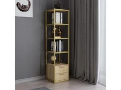 Étagère Pour Livres 100% Panneaux De Particules Couleur Or Chêne. 39x39x160 -Deco.fr Soldes Boutique bibliotheque vitrine et etagere 13049785