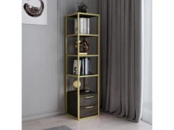 Étagère Pour Livres 100% Panneaux De Particules Couleur Blanc Foncé Gris. 39x39x160 -Deco.fr Soldes Boutique bibliotheque vitrine et etagere 13049795