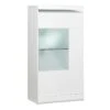 Vitrine 1 Porte - Blanc Laqué - HAMADI