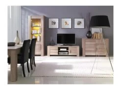 Vitrine, Bibliothèque Petit Modèle FARRA + LED. Style Contemporain Et Moderne Pour Votre Salon Ou Salle à Manger. -Deco.fr Soldes Boutique bibliotheque vitrine et etagere 8926635