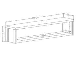 Etagère 120cm Collection WINDSOR. Coloris Gris Anthracite Et Chêne Foncé. -Deco.fr Soldes Boutique bibliotheque vitrine et etagere 8928195
