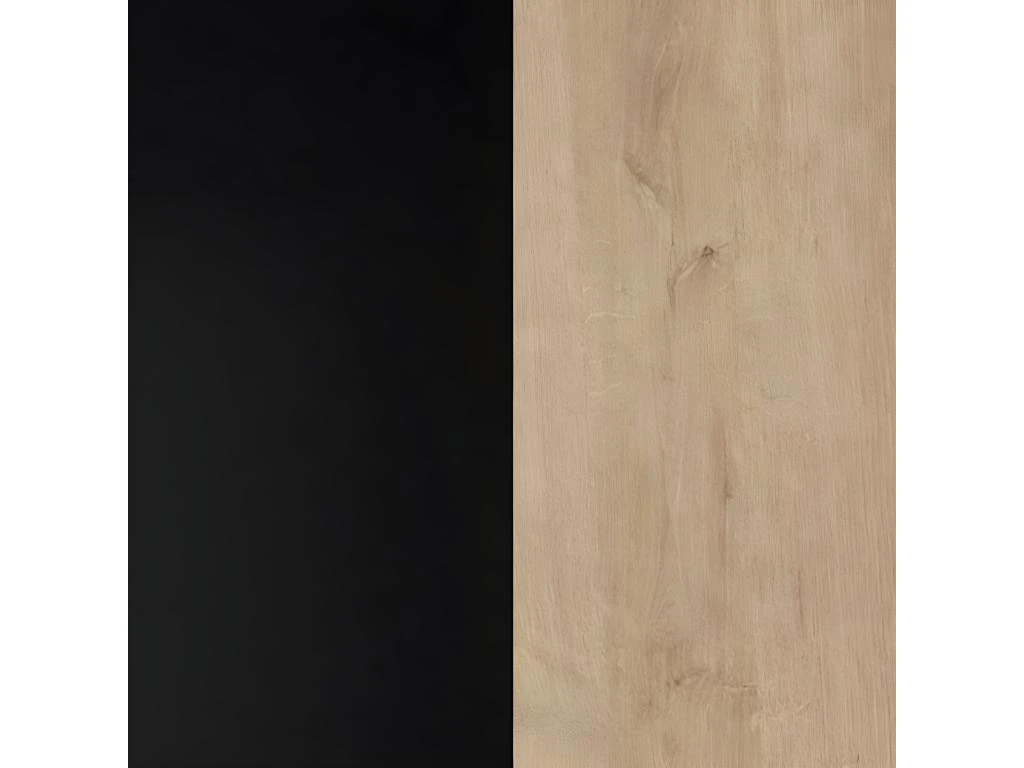Vitrine H194 Cm Décor Noir Et Effet Chêne Avec Poignées Noir - MODE 4 Vitrine H194 Cm Décor Noir Et Effet Chêne Avec Poignées Noir - MODE – Image 4