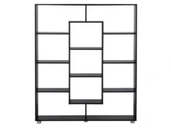 Bibliothèque 11 étagères Multiformes Noire EMILY - HAPPY GARDEN -Deco.fr Soldes Boutique bibliotheque vitrine et etagere 9444115