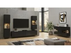 Vitrine 1 Porte Partiellement Vitrée Collection EVA. Couleur Noir Et Chêne. 9 Vitrine 1 Porte Partiellement Vitrée Collection EVA. Couleur Noir Et Chêne. -Deco.fr Soldes Boutique bibliotheque vitrine et etagere 9499537