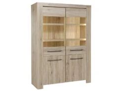 VIDSEL - Vitrine Avec Eclairage -Deco.fr Soldes Boutique bibliotheque vitrine et etagere 9499577