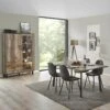 KARMINA - Vitrine 2 Portes Aspect Bois Avec Eclairage Led -Deco.fr Soldes Boutique bibliotheque vitrine et etagere 9499605