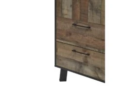 KARMINA - Vitrine 2 Portes Aspect Bois Avec Eclairage Led -Deco.fr Soldes Boutique bibliotheque vitrine et etagere 9499611