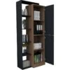 Armoire Et Rayonnage Châtaignier Noir 9 Niches 10 Armoire Et Rayonnage Châtaignier Noir 9 Niches -Deco.fr Soldes Boutique bibliotheque vitrine et etagere 9876347