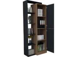 Armoire Et Rayonnage Châtaignier Noir 9 Niches