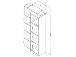 Armoire Et Rayonnage Châtaignier Noir 9 Niches 9 Armoire Et Rayonnage Châtaignier Noir 9 Niches -Deco.fr Soldes Boutique bibliotheque vitrine et etagere 9876355