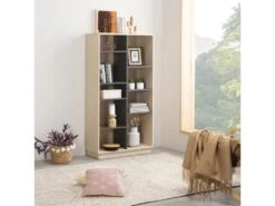 Étagère Bibliothèque Vigo 150x80cm , étagère Pour Bureau, Couleur Chêne Et Gris 8 Étagère Bibliothèque Vigo 150x80cm , étagère Pour Bureau, Couleur Chêne Et Gris -Deco.fr Soldes Boutique bibliotheque vitrine et etagere 9877215