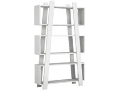 Bibliothèque Avec 3 Niches - Blanc - ESIRI -Deco.fr Soldes Boutique bibliotheque 13067397